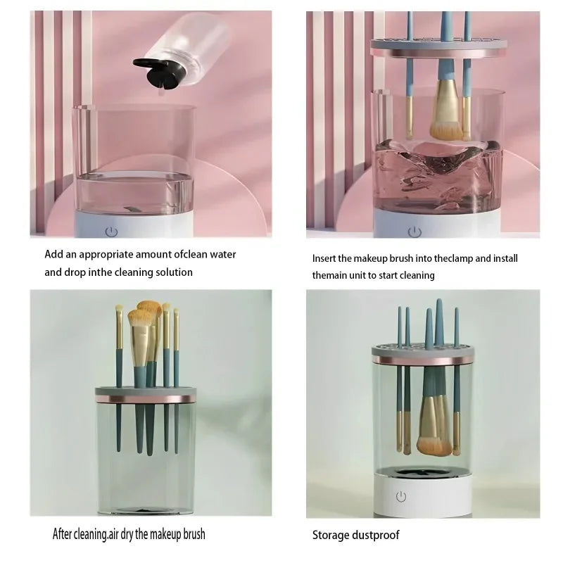 Purilite Select USB Electric Makeup Brush Cleaner | Portable Quick Cleaning Machine | Rubber Brush Washing Device