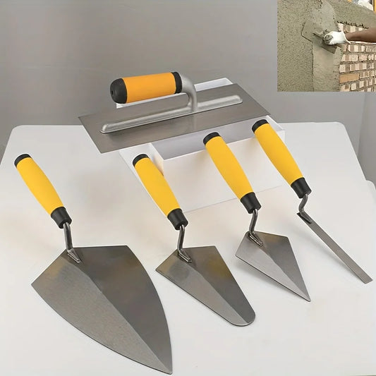 Purilite Select 5-Piece Mason Set – Carbon Steel Bricklaying, Pointing & Margin Trowel Kit with Wooden Handles