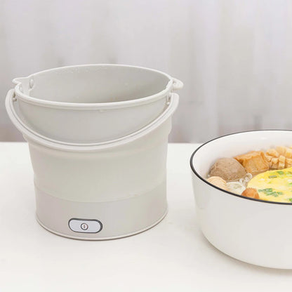 Purilite Select Foldable Electric Cooker | Mini Multifunction Hot Pot & Food Steamer | Dual Voltage 110V/220V Travel Noodle Cooker
