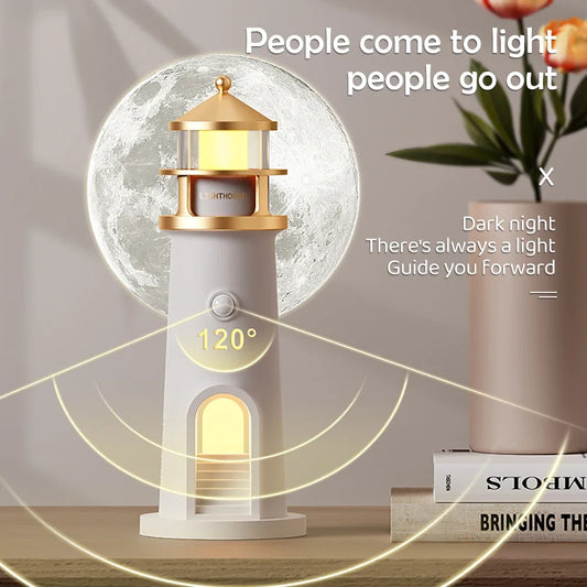 Purilite Select Moon Projection Lighthouse Night Light