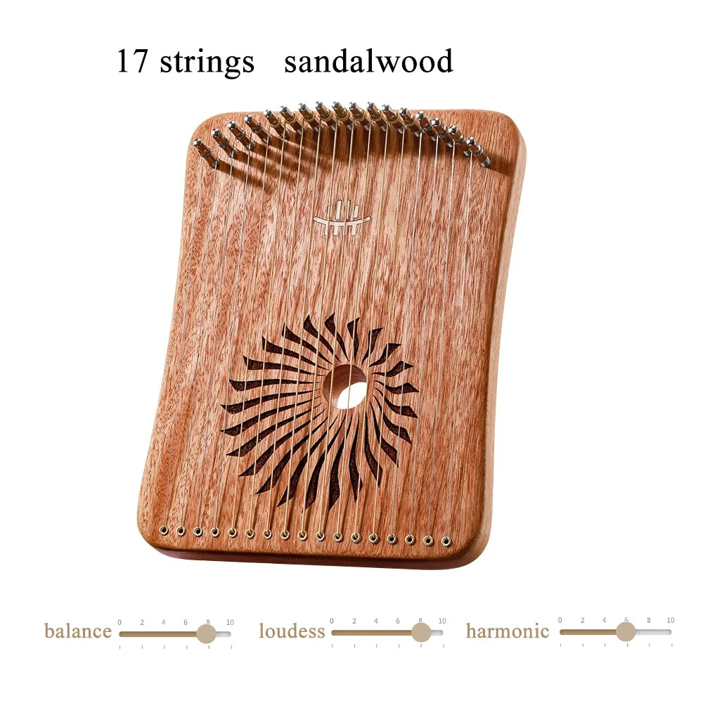 Purilite Select | Wooden Finger Lyre Harp | 17 / 31 Strings Thumb Lyre | Beginner Musical Instrument