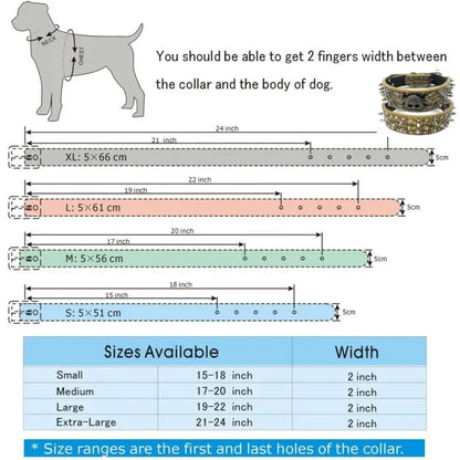 Purilite Select Spiked Studded Dog Collar