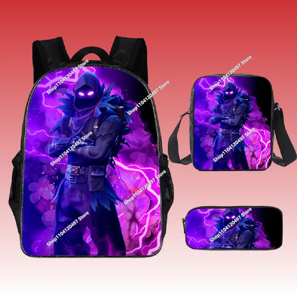 Purilite Select 3PCS Anime Fortnite Backpack Set