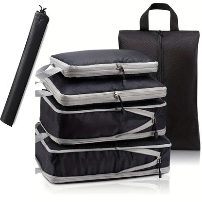 Purilite Select 5‑6 PCS Compressed Travel Packing Cubes Set