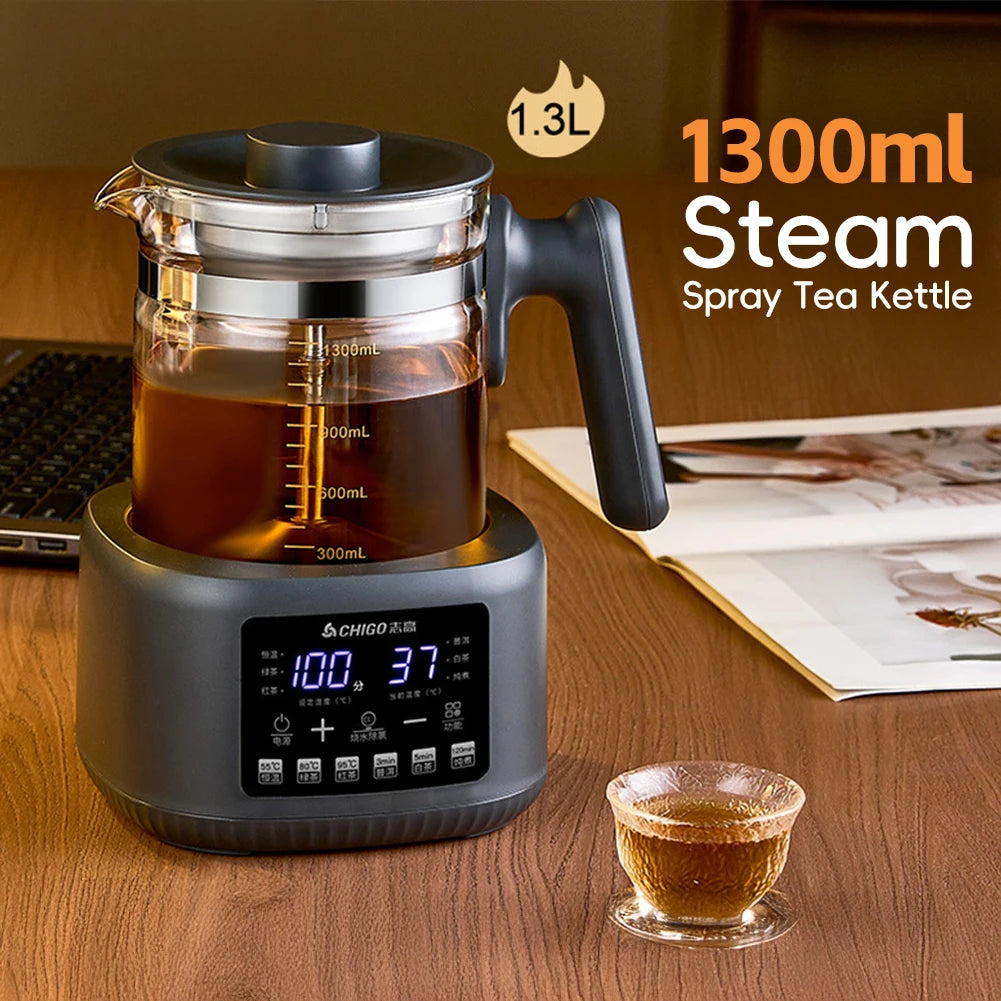 Purilite Select 1300ml Steam Spray Electric Tea Kettle | Baby Constant Temperature Milk Regulator | 72H Thermostatic Digital Kettle AU Plug