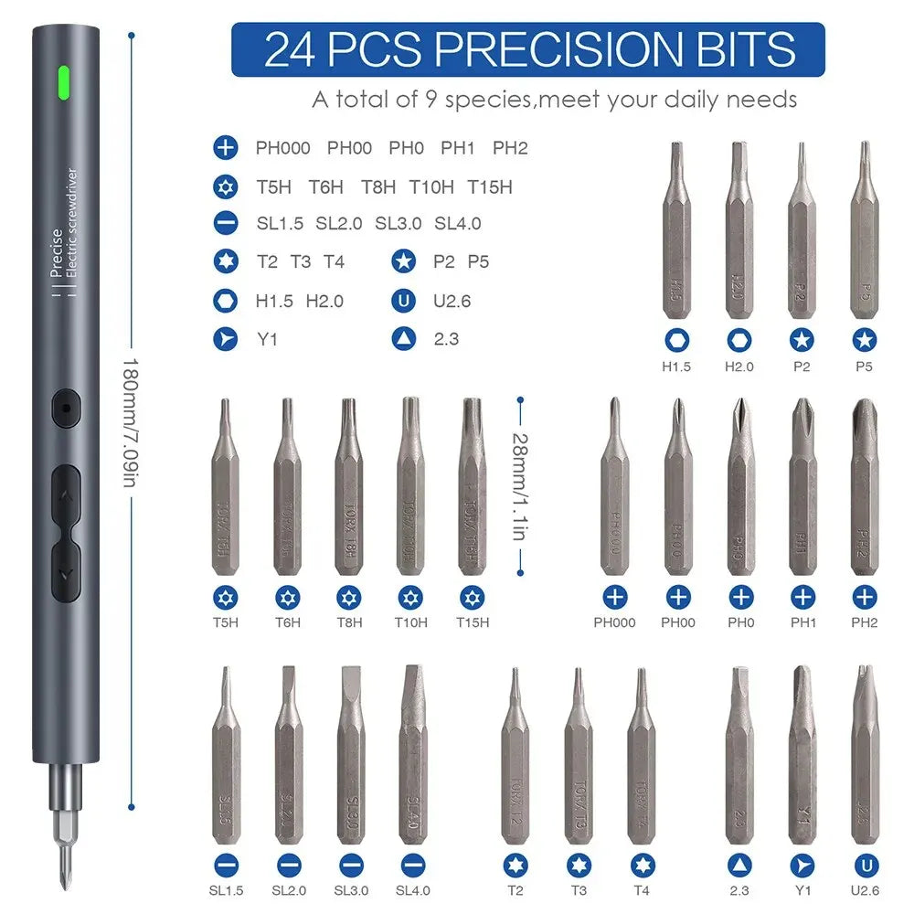 Purilite Select Electric Screwdriver Precision Sets 62-in-1 Rechargeable Wireless Tool Kit