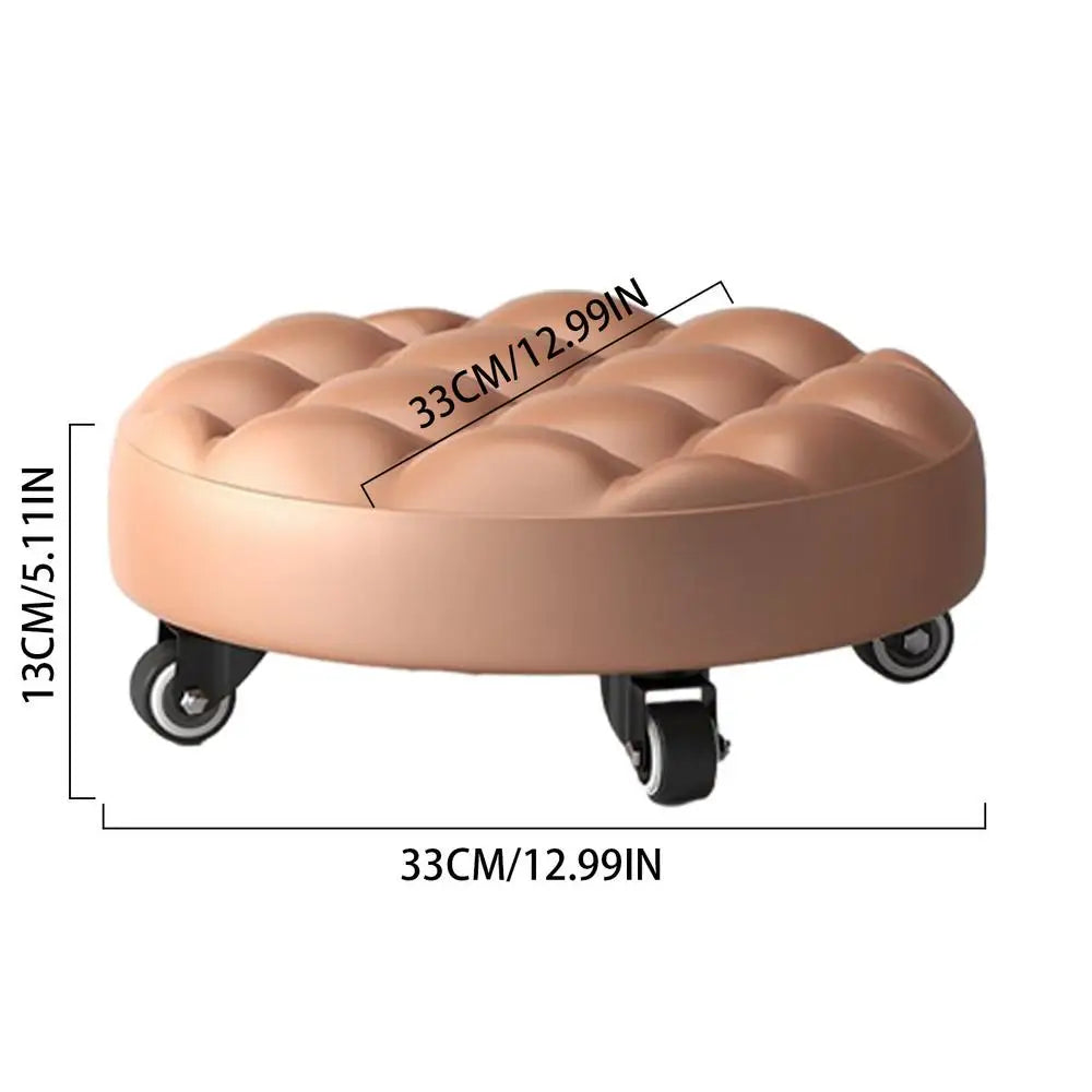 Purilite Select Low Floor Work Chair with Casters | Rolling Work Stool for Garage Home Outdoor Use