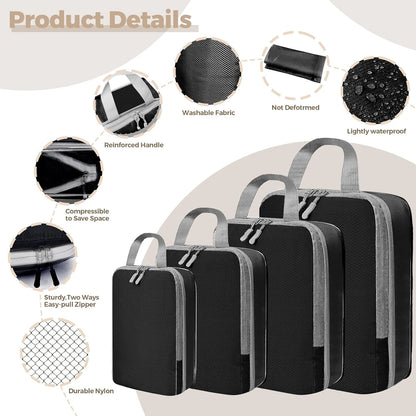 Purilite Select Compression Packing Cubes for Travel