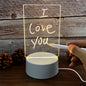 Purilite Select | Transparent LED Message Board Night Light | USB Acrylic Write and Erase Desk Lamp | Warm White Decorative Light