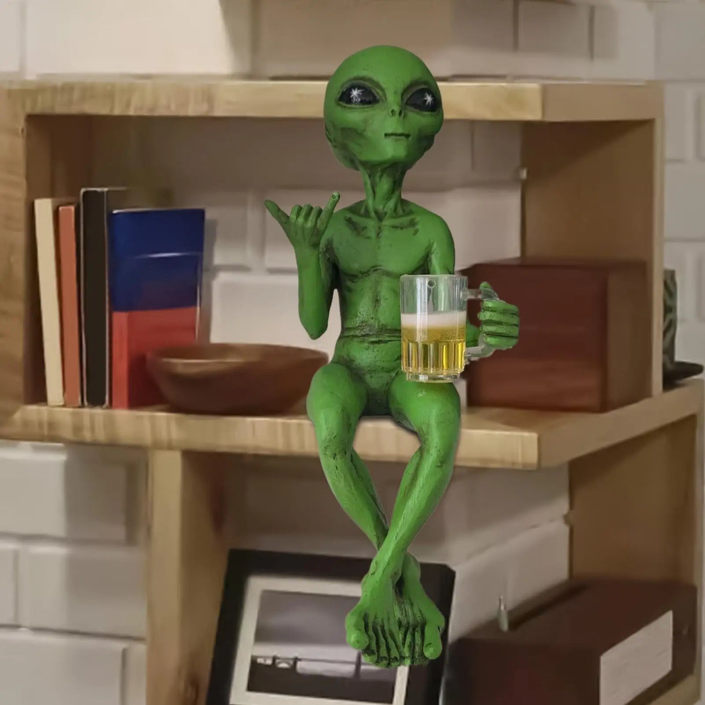 Purilite Select Beer Drinking Alien Statue