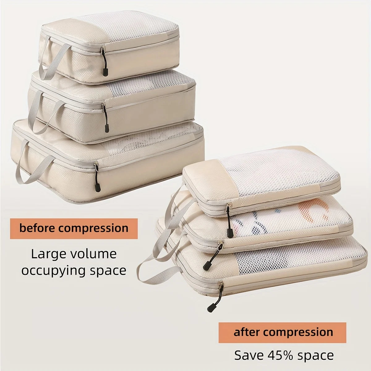 Purilite Select 3‑Piece Travel Compression Organizer Set