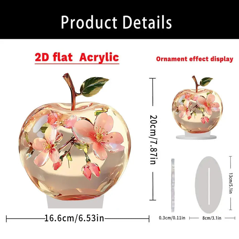 Purilite Select 2D Acrylic Apple Shape Table Ornaments
