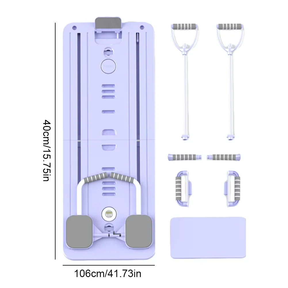 Purilite Select Multifunctional Abdominal Board | Resistance Bands Push-Up Stands | Foldable Home Fitness Equipment | Core Strength Trainer