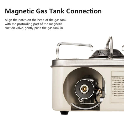 Purilite Select Portable Gas Stove | 2800W High Firepower Camping Burner | Electronic Ignition Cassette Furnace for Outdoor Cooking