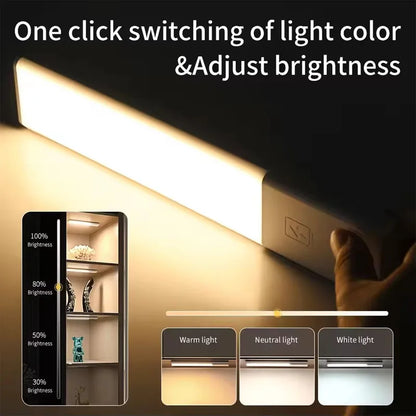 Purilite Select USB Rechargeable LED Motion Sensor Under Cabinet Light Magnetic Dimmable Wireless Night Light