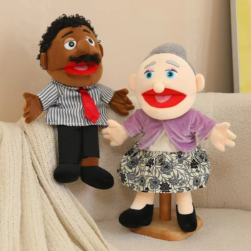 Purilite Select Plush Hand Puppet Family Set | Soft Open Mouth Character Puppets for Kids | Interactive Educational Storytelling Toys