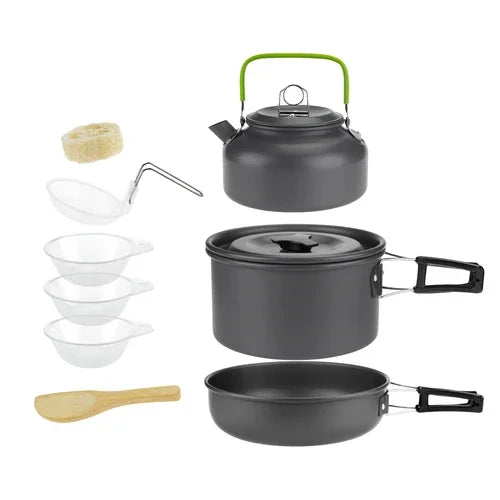 Purilite Camping Cookware Set (2“3 Persons with Kettle)