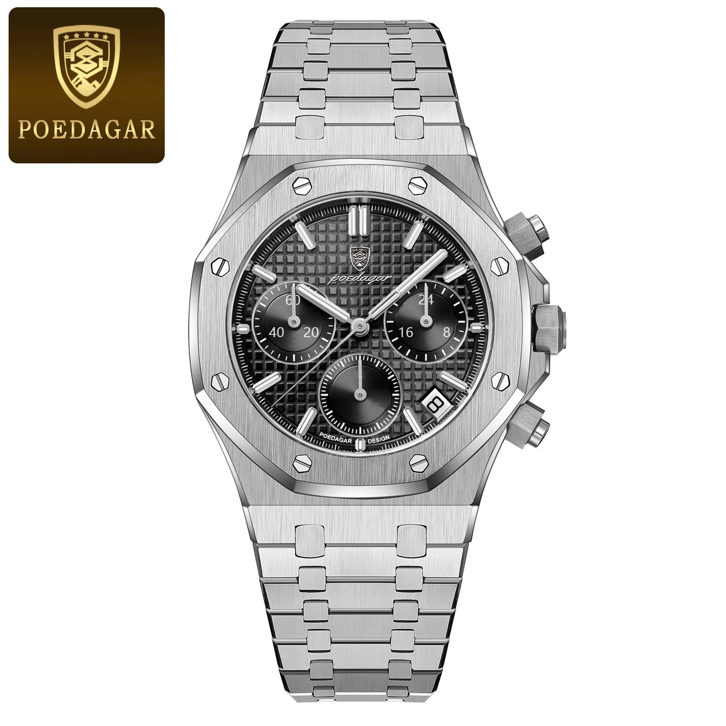 POEDAGAR 926 Original Luxury Men’s Stainless Steel Chronograph Quartz Watch