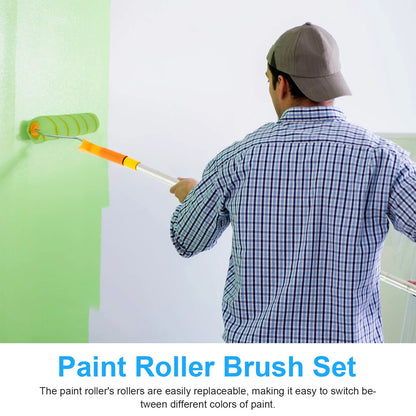 Purilite Select Paint Roller Brush Kit – Household Wall & Ceiling Painting Tool with Detachable Pole