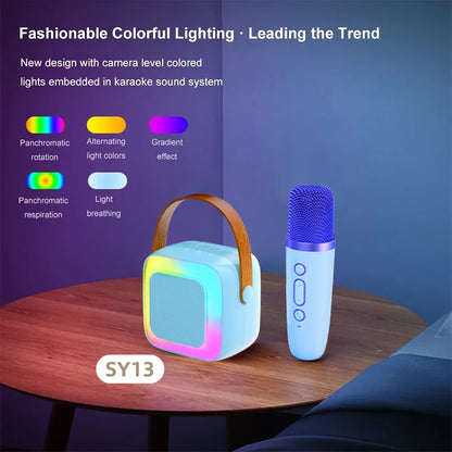 Purilite Select Portable Bluetooth 5.3 Home Karaoke Machine – Powerful Bass PA Speaker System with 2 Wireless Microphones