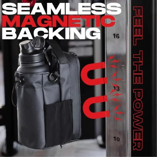 Purilite Select Magnetic Water Bottle Sling Bag with Bottle | Crossbody Gym Bottle Carrier with Phone Holder | Fitness Travel Sports Pouch