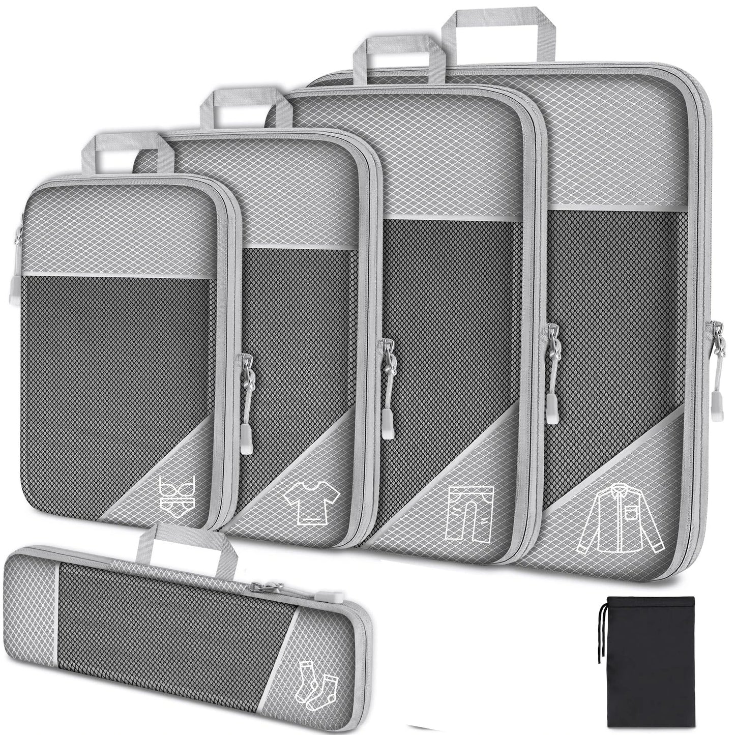 Purilite Select 3/6PCS Compressed Packing Cubes Set