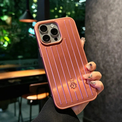 Purilite Select 3D Corrugated Stripe Luxury Business Luggage Case for iPhone 16/15/14/13 Pro Max