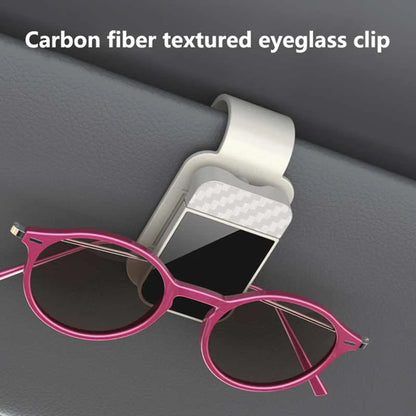 Purilite Select Car Sunglasses Clip Sun Visor Glasses Holder Card & Ticket Organizer, Universal Vehicle Eyeglasses Storage Clip Interior Accessory