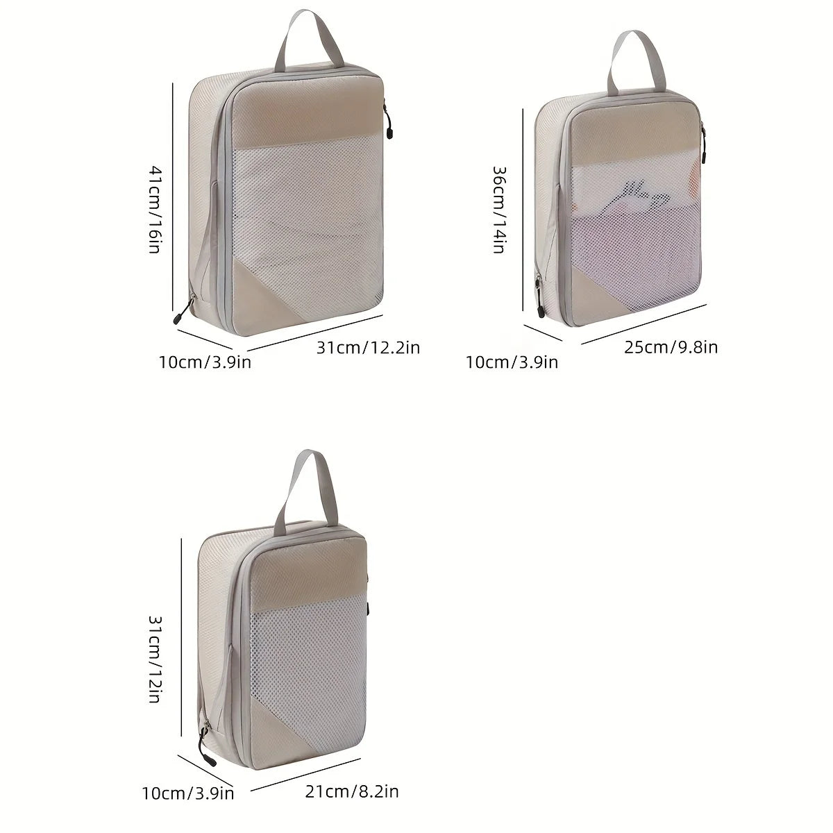 Purilite Select 3‑Piece Travel Compression Organizer Set