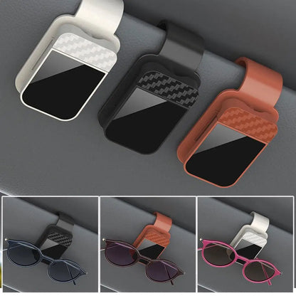 Purilite Select Car Sunglasses Clip Sun Visor Glasses Holder Card & Ticket Organizer, Universal Vehicle Eyeglasses Storage Clip Interior Accessory