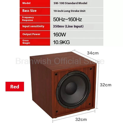 Purilite Select 200W 10-Inch Active Subwoofer Speaker