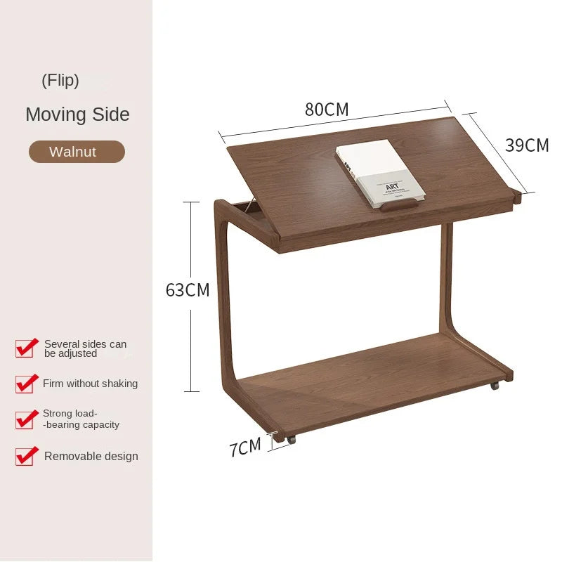Purilite Select Aesthetic Mobile Small Coffee Table | Multi-Functional Bedside & Living Room Table | Home Furniture with Rollers