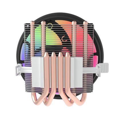 Purilite Select ICE400X RGB CPU Air Cooler – 4 Heat Pipes, 120mm PWM Fan, Multi-Socket Support