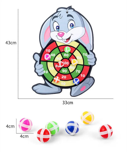 Purilite Select Montessori Cartoon Animal Dart Board Sticky Ball Toy