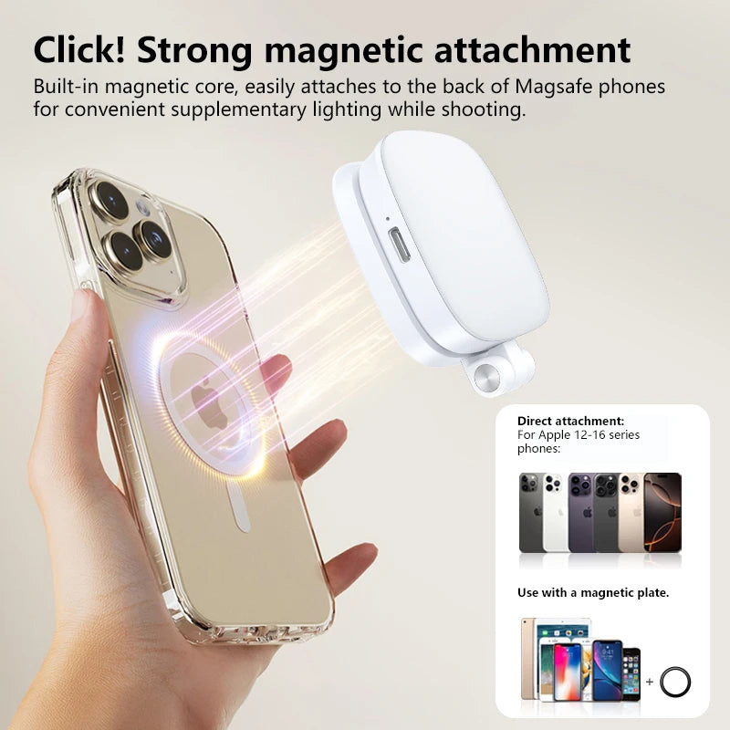 Purilite Select Magnetic Portable Selfie Light with Mirror for Video Calls & Content Creation (Set of 3)