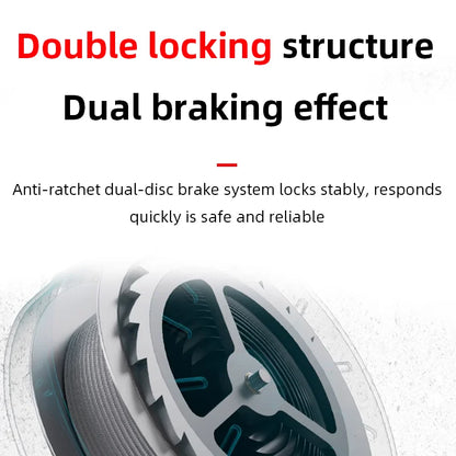 Purilite Select Height Safety Fall Protector | Automatic Lock System | 5M 10M 15M | Crane Operation Elevator Maintenance Safety Gear