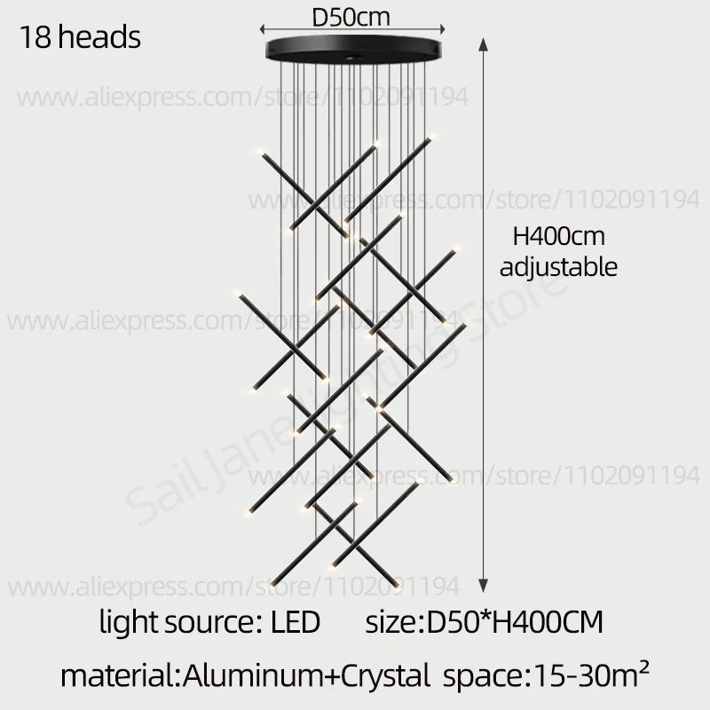 Purilite Select Nordic Style Staircase Pendant Lamp