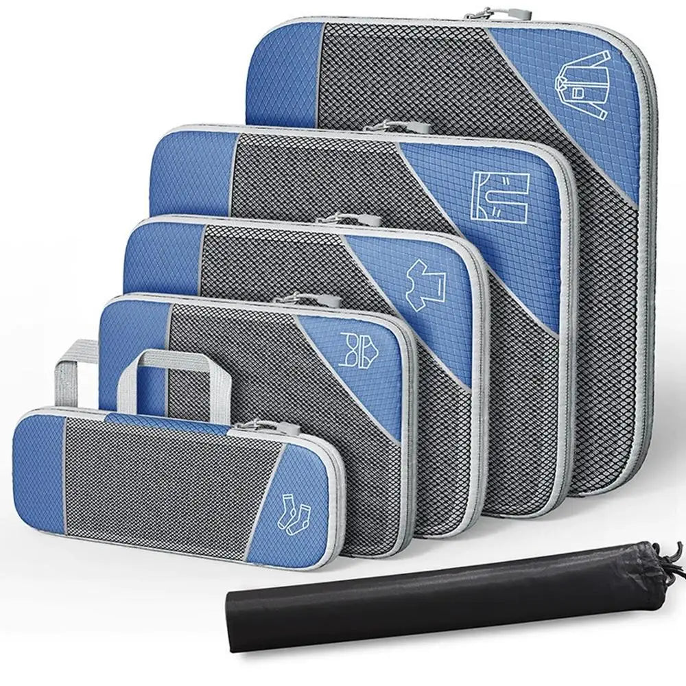 Purilite Select 6‑Piece Travel Organizer Compression Packing Cubes Set