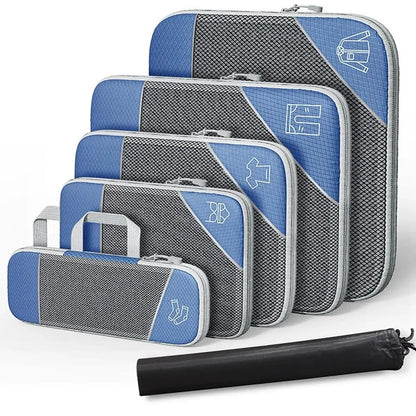 Purilite Select 6‑Piece Travel Organizer Compression Packing Cubes Set