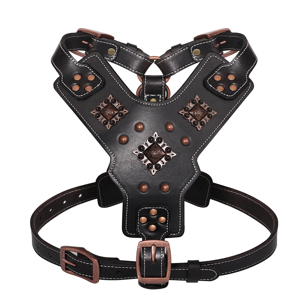Purilite Select Genuine Leather Dog Harness