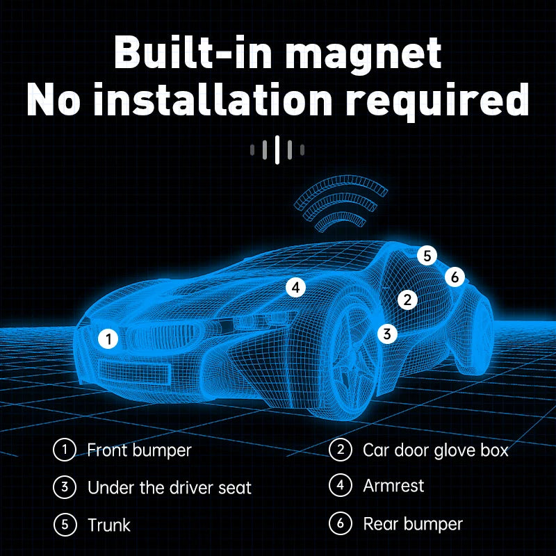 Purilite Select Portable GPS Tracker Wireless Magnetic Vehicle Locator Real-Time Position Tracking Device with Mobile App Support