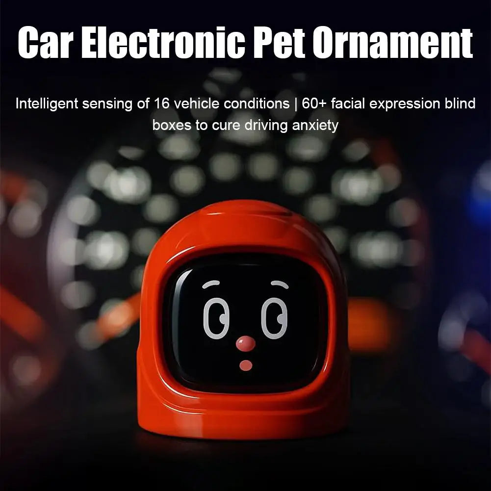 Purilite Select Intelligent Electronic Dashboard Companion Ornament with Interactive Facial Expressions for Car Interior Decoration (Set of 2)