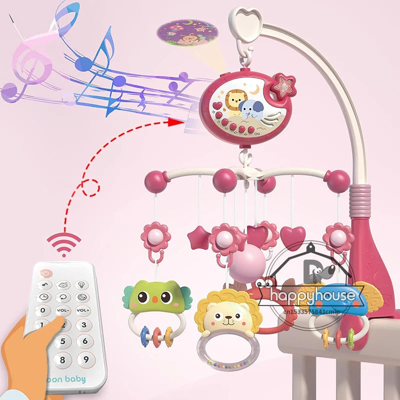 Purilite Select: Musical Baby Crib Mobile with Lights & Projection Remote-Controlled Crib Toy with Soothing Music and Nightlight