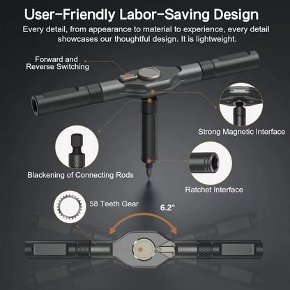 Purilite Select 42-in-1 Magnetic Screwdriver Set – DIY Ratchet Multi-Bit Drive Kit