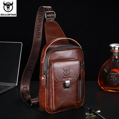 Purilite Select Mens Genuine Leather Crossbody Bag