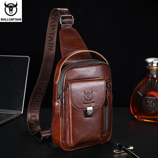 Purilite Select Mens Genuine Leather Crossbody Bag