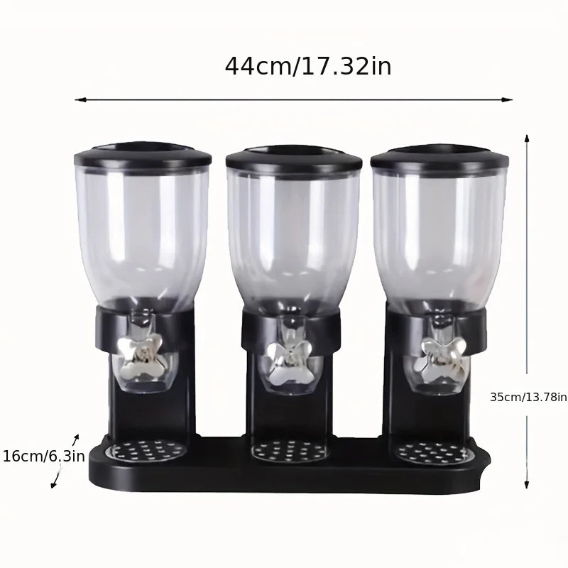 Purilite Select | Single / Dual / Triple Control Dry Food Dispenser | Multipurpose Snack & Cereal Storage Container