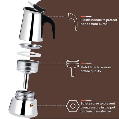 Purilite Select Stainless Steel Espresso Maker