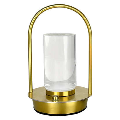 Purilite Select Retro Metal Touch Table Lamp | 3 Color Dimming Ambient Night Light | Rechargeable LED Desk & Bedside Lamp