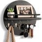 Purilite Select Wooden Wall-Mounted Key Holder with Shelf